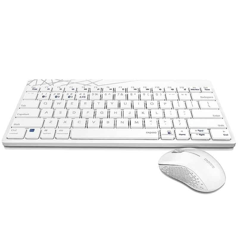 Rapoo 8000m MM Combo - White W.Less