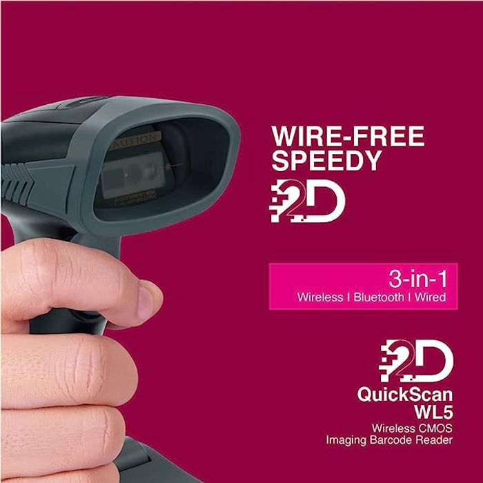 Finger Barcode Scanner W.Less+B.Tooth+Wire 2D WL5