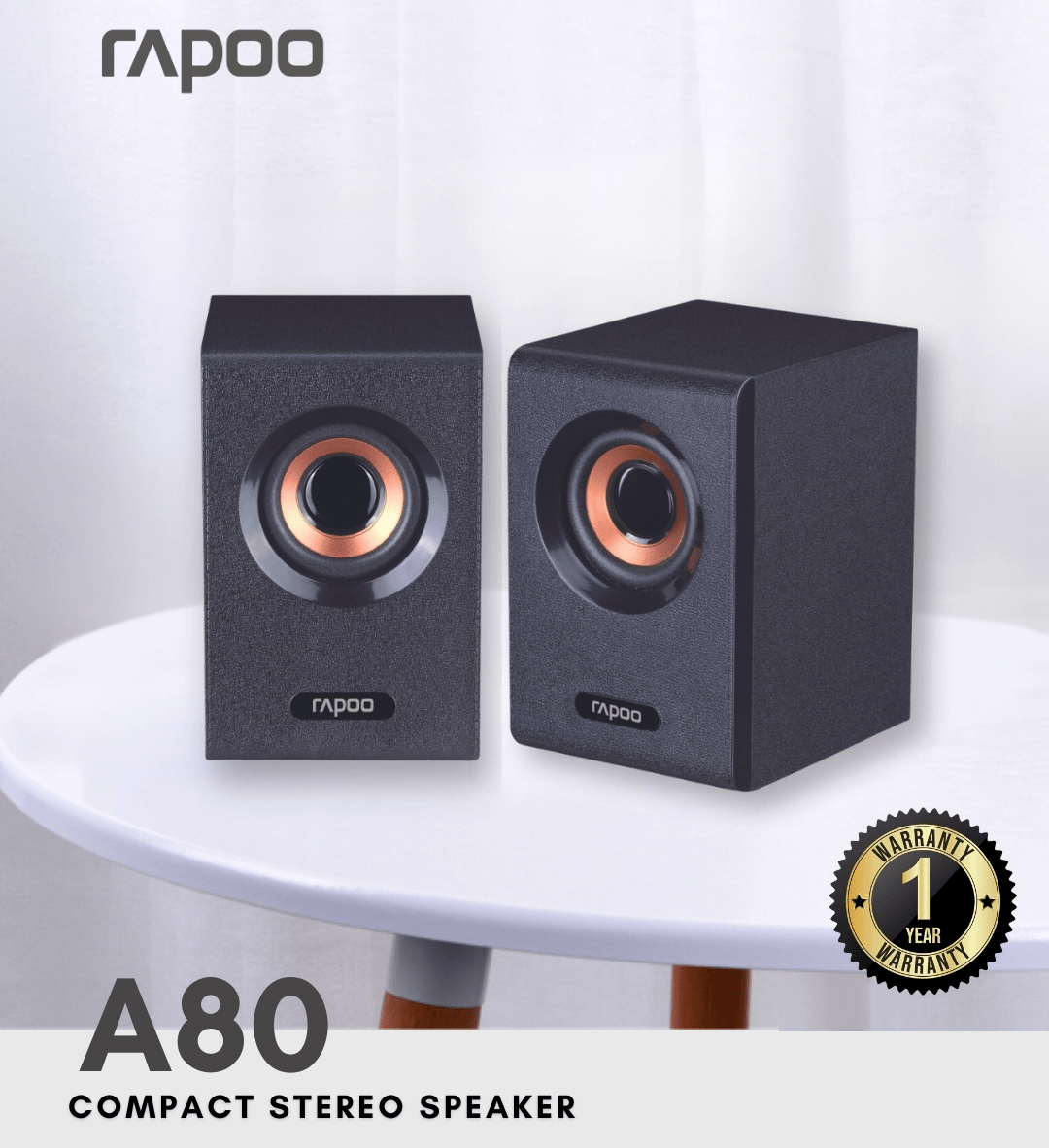 Rapoo Stereo Speaker Black A80