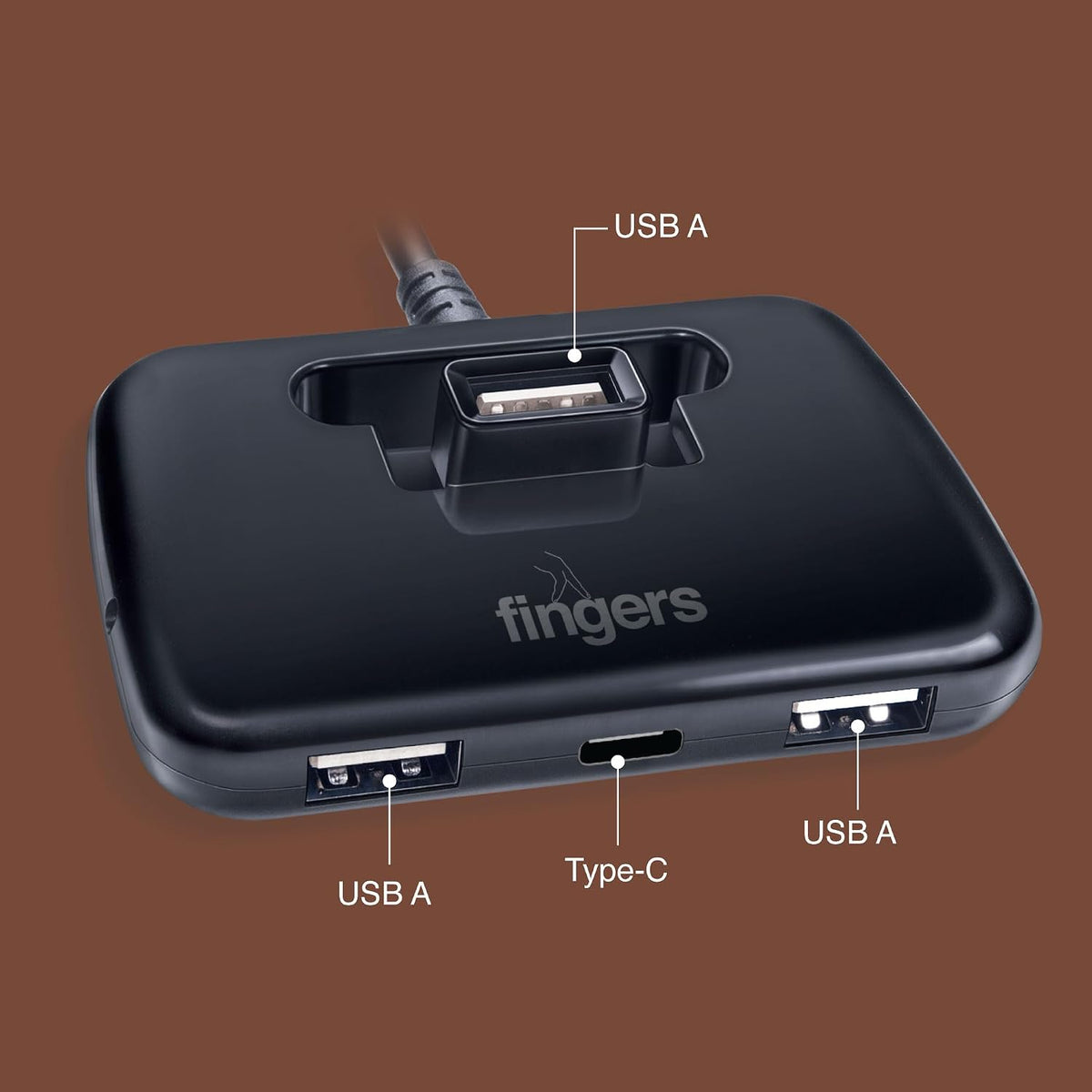 FINGERS 4PORT USB HUB CU2.0 (3*2.0 Usb / Typec *1