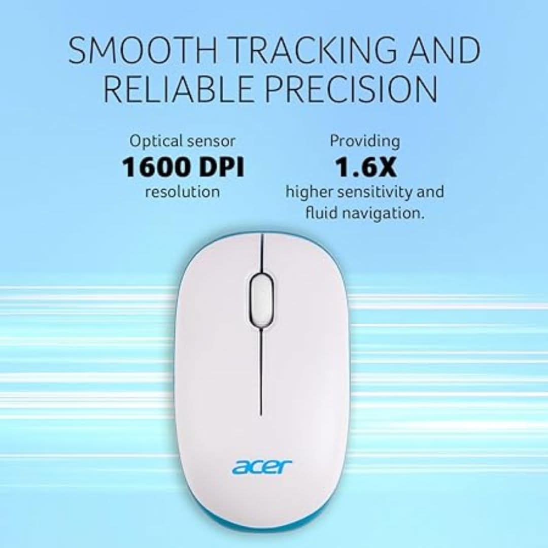 Acer Wireless Mouse White Blue 0WC