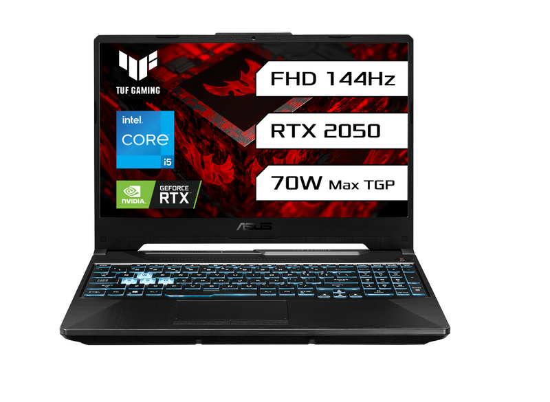 ASUS TUF Gaming FX506HC-HN089WS Laptop Black 39.62 cms (15.6), 11th Gen Intel® Core™ i5-11400H, RTX 3050 Graphics, 8GB DDR4 RAM, 512 GB SSD, Win 11 Home