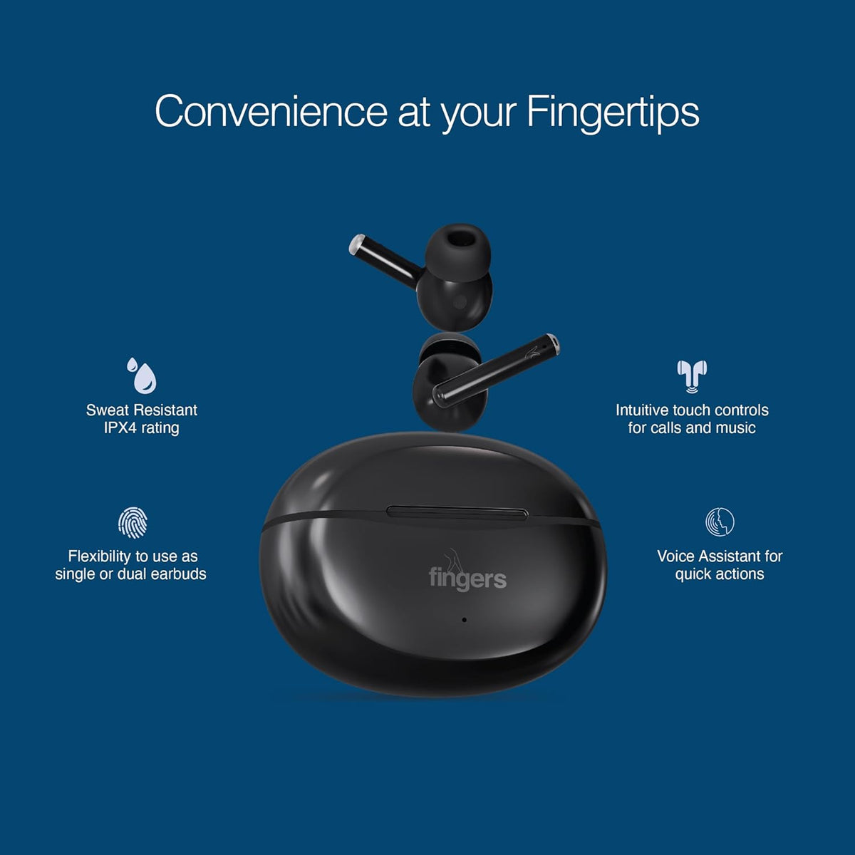 FINGERS TRUE WIRELESS EARBUDS -GO-HI-3