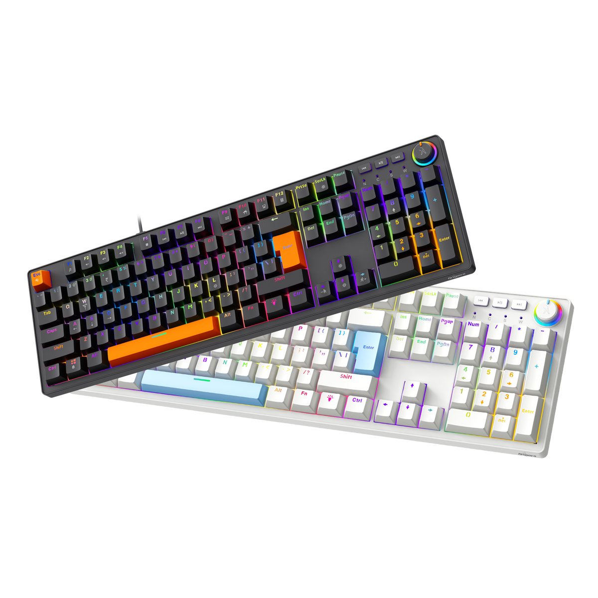 FINGERS MACHO MK1 DUAL MECHANICAL KEYBOARD BK+ORANG