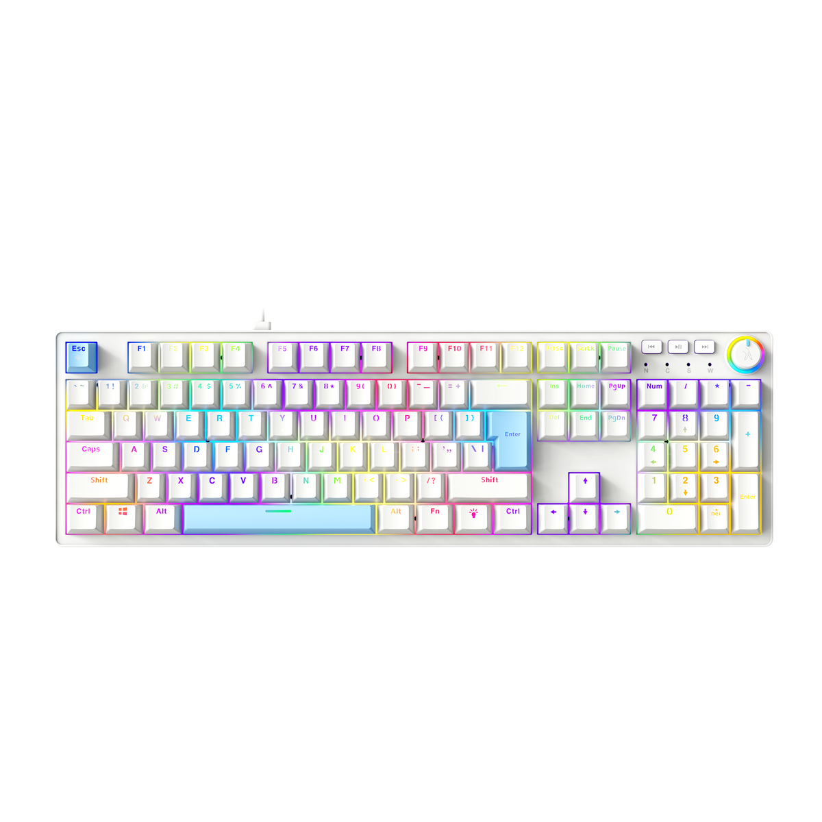 FINGERS MACHO MK1 DUAL MECHANICAL KEYBOARD BK+ORANG