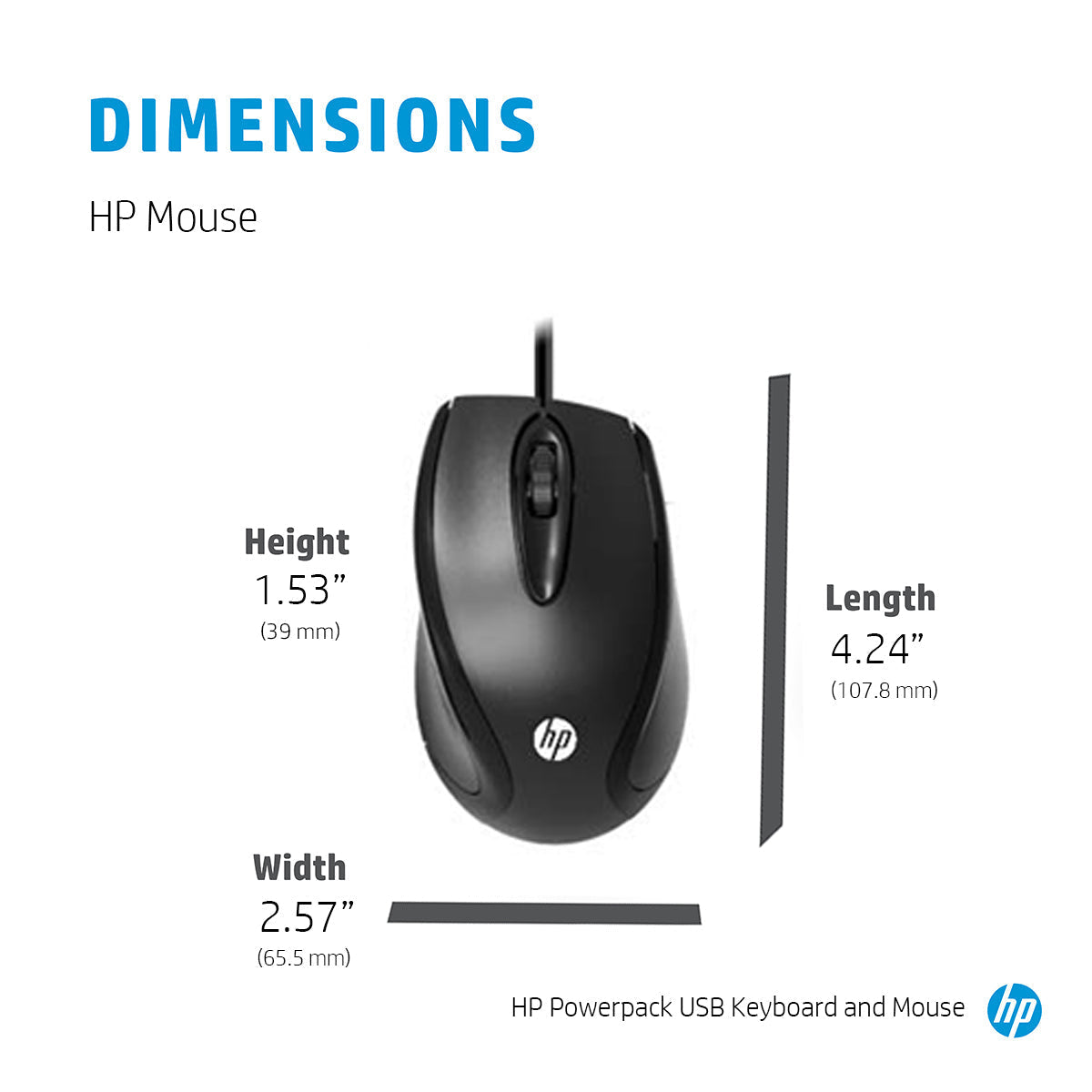 Hp Wired Combo Keyboard and Mouse POWERPACK Y5G54PA