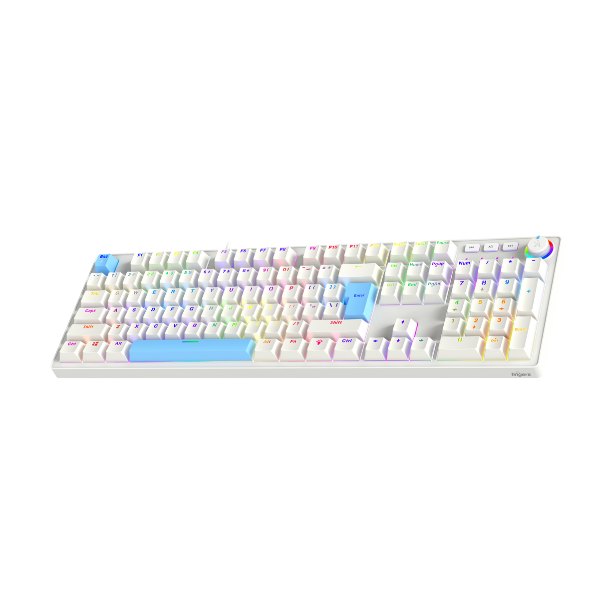 FINGERS MACHO MK1 DUAL MECHANICAL KEYBOARD BK+ORANG