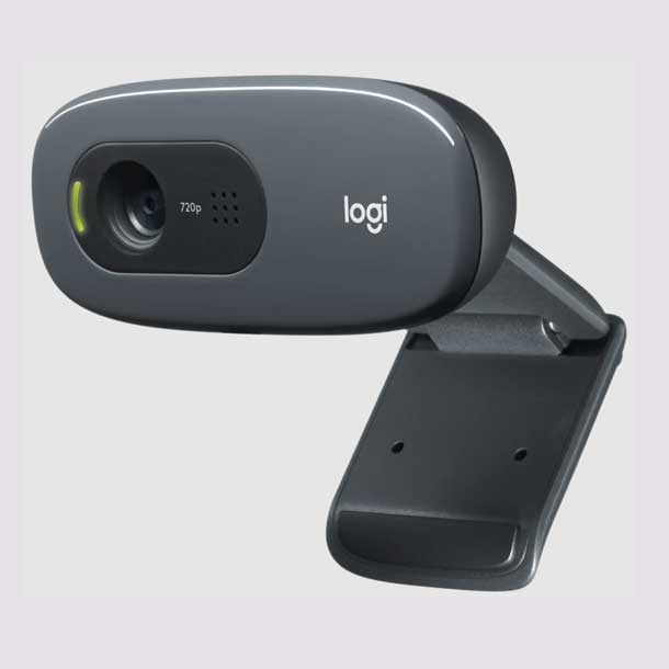 Logitech C270 HD Webcam Camera mega pixel: 0.9 Focus type: fixed focus Lens type: plastic Built-in mic: Mono